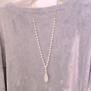 Tommy Bahama 17” goldtone and stone necklace 28” total chain